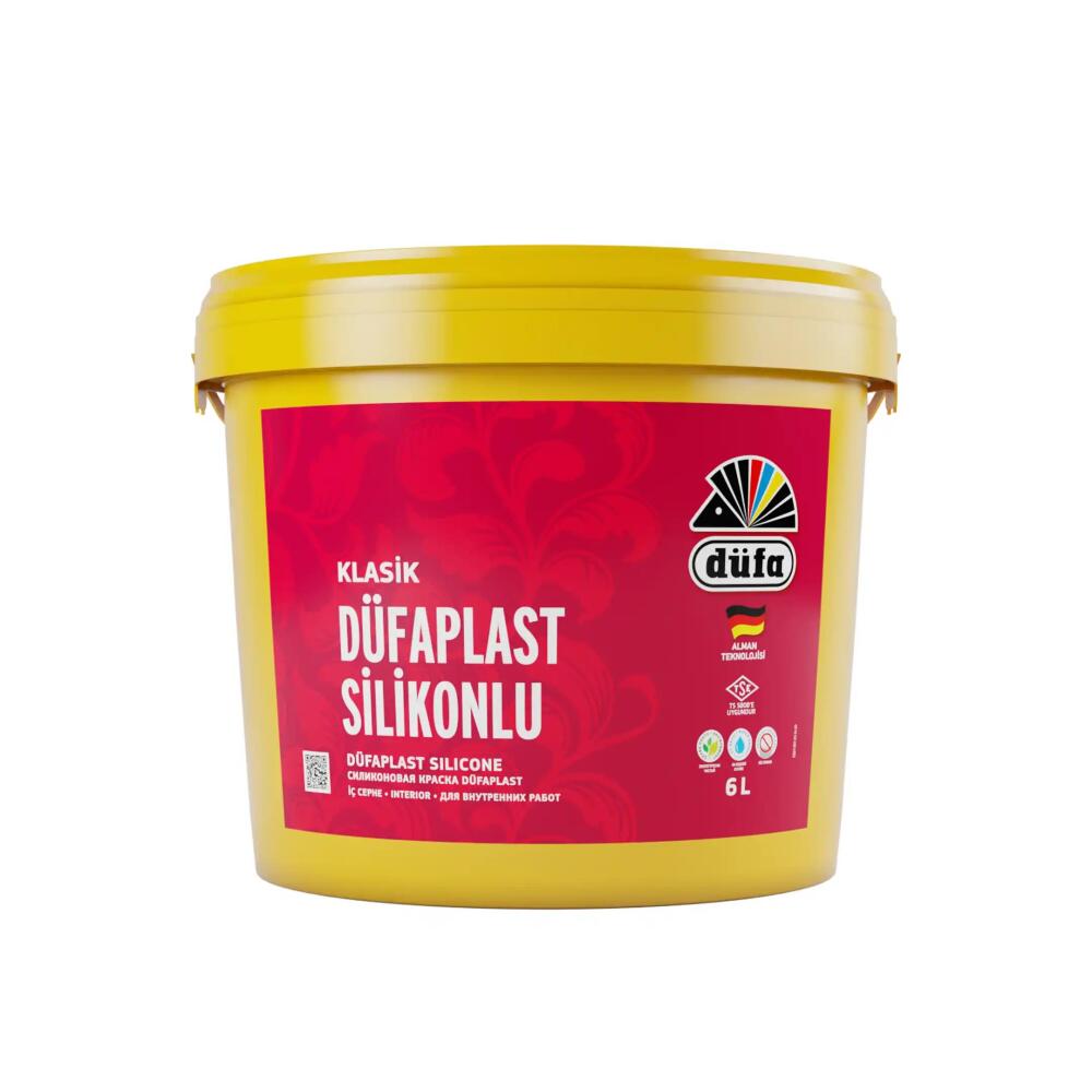 Düfa Klasik Düfaplast Silikonlu İç Cephe Duvar Boyası 6565 Alfa 6 l - 1