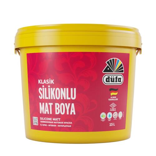 Düfa Klasik Silikonlu Mat İç Cephe Duvar Boyası 7550 Ferah Gri 15 l - DÜFA