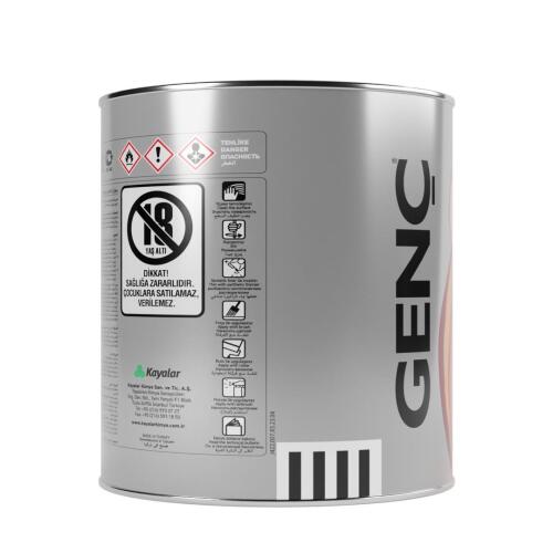 Genç Sentetik Parlak Ahşap Metal Boyası 7100 Metalik Gri 2.5 l - 4