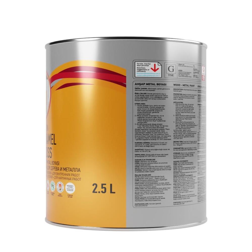 Genç Sentetik Parlak Ahşap Metal Boyası 7400 Gümüş 2.5 l - 5
