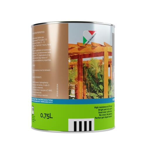 Woodsol Gemina Dış Mekan Ahşap Jel Vernik 1563 Walnut 0.75 l - 3