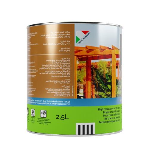 Woodsol Gemina Dış Mekan Ahşap Jel Vernik 1568 Olive 2.5 l - 3