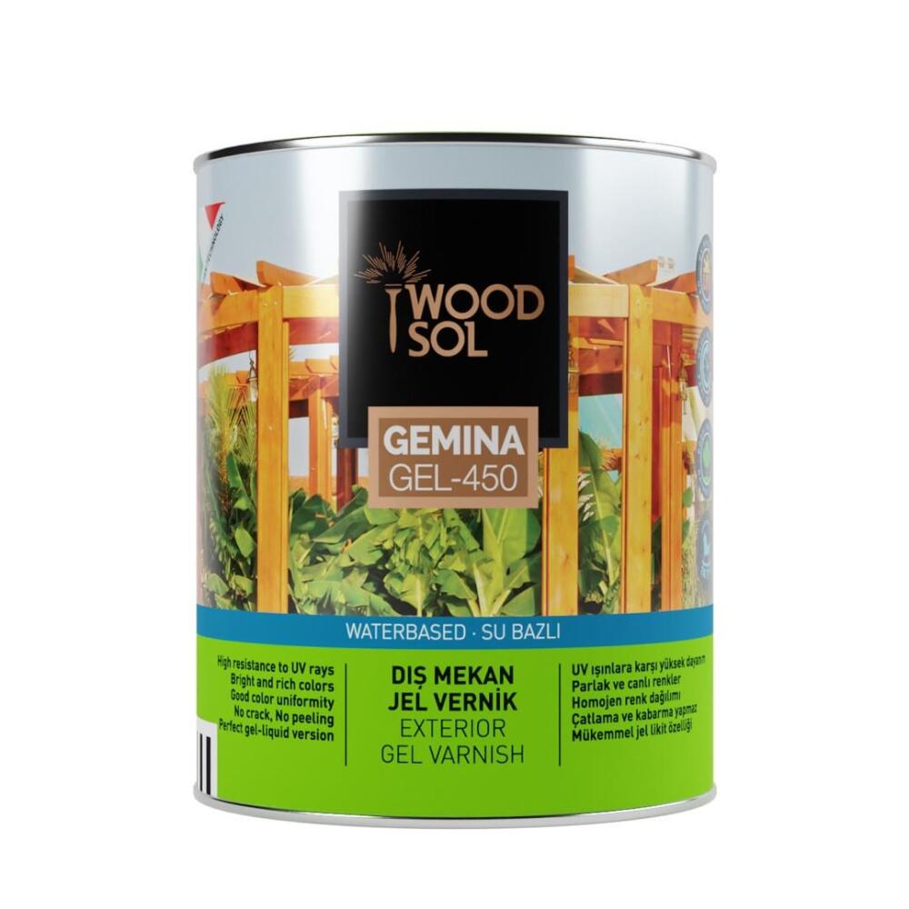 Woodsol Gemina Dış Mekan Ahşap Jel Vernik 1569 Misty Grey 0.75 l - 1
