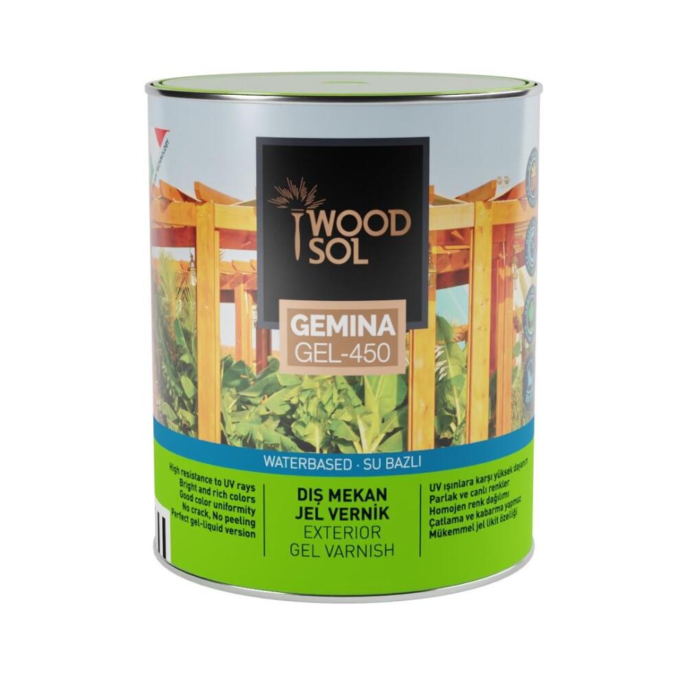 Woodsol Gemina Dış Mekan Ahşap Jel Vernik 1569 Misty Grey 0.75 l - 2