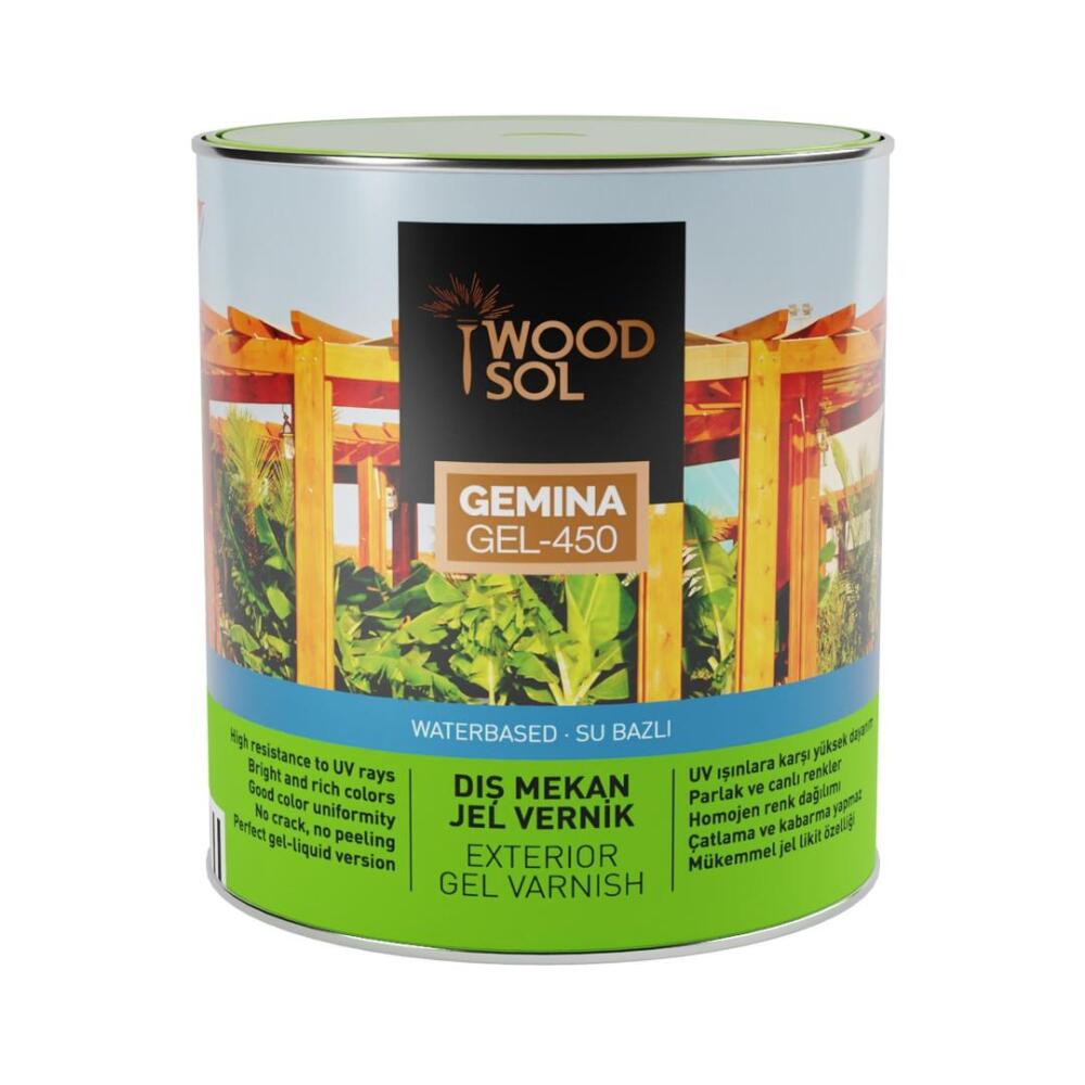 Woodsol Gemina Dış Mekan Ahşap Jel Vernik 1569 Misty Grey 2.5 l - 2