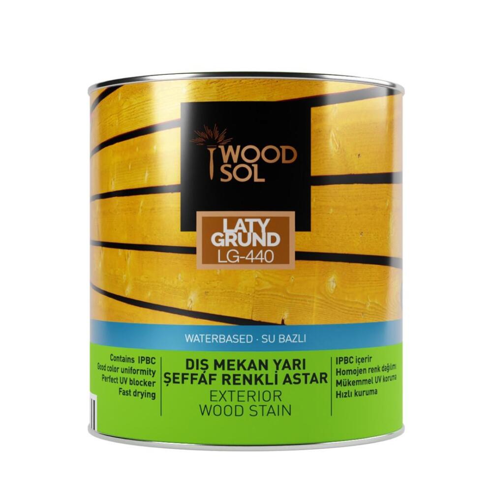Woodsol Latygrund Dış Mekan Yarı Şeffaf Renkli Ahşap Astar 0000 Clear 2.5 l - 1