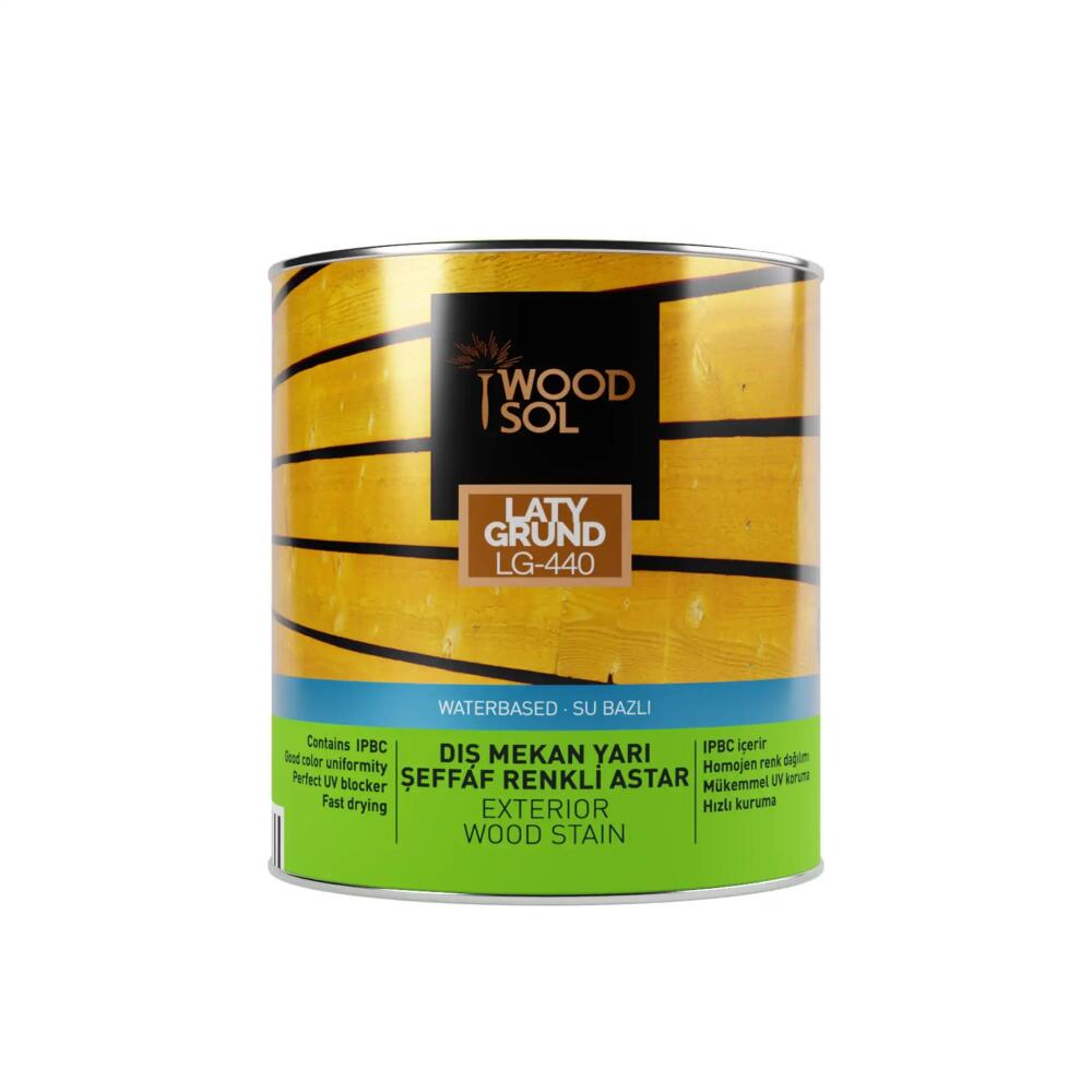 Woodsol Latygrund Dış Mekan Yarı Şeffaf Renkli Ahşap Astar 1554 Castagno 2.5 l - 1