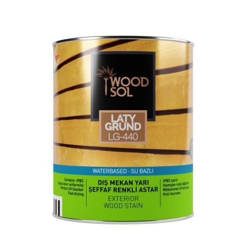 Woodsol Latygrund Dış Mekan Yarı Şeffaf Renkli Ahşap Astar 1570 Grey 0.75 l - WOODSOL