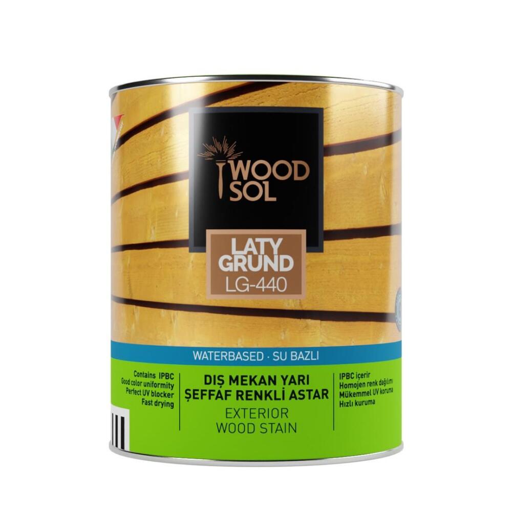 Woodsol Latygrund Dış Mekan Yarı Şeffaf Renkli Ahşap Astar 1570 Grey 0.75 l - 1