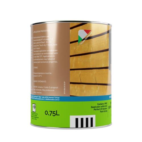 Woodsol Latygrund Dış Mekan Yarı Şeffaf Renkli Ahşap Astar 1570 Grey 0.75 l - 3