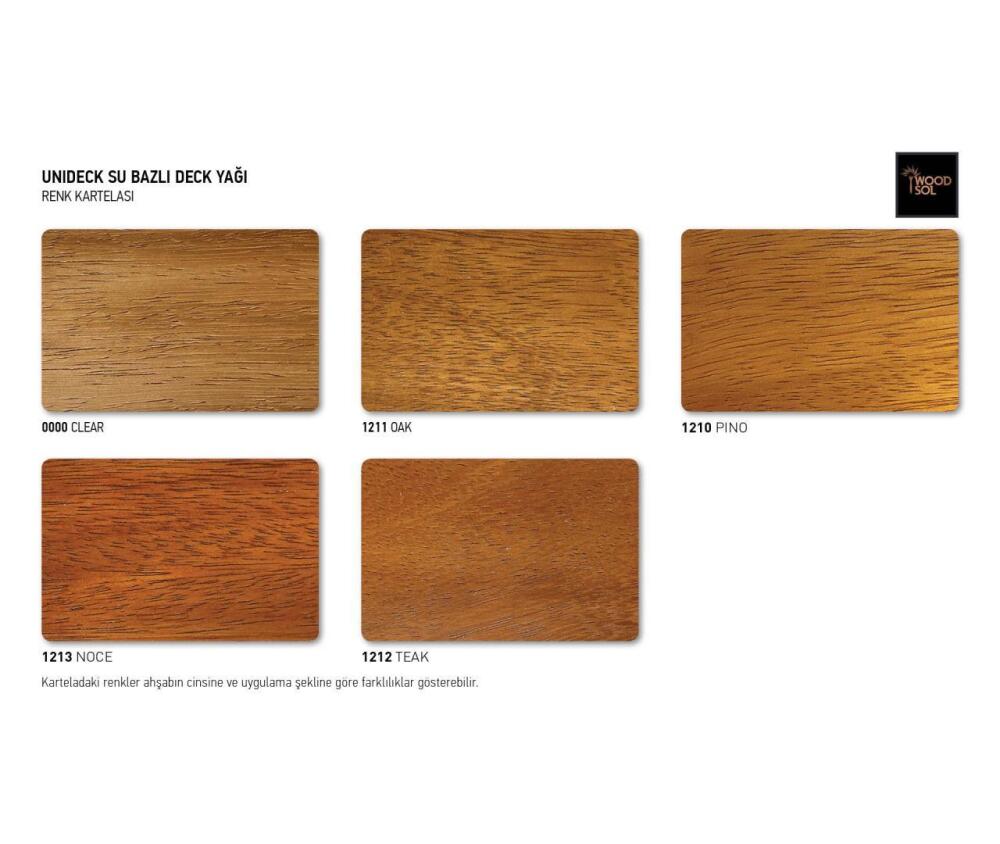 Woodsol Unideck Su Bazlı Ahşap Deck Yağı 1210 Pino 0.75 l - 5
